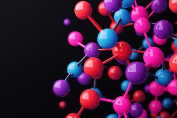 Exploring atoms and bonds in colorful molecular structures