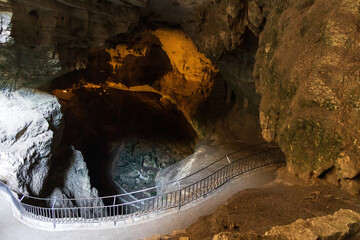 Natural Entrance and trail descending into Carlsbad Caverns National Park, New Mexico