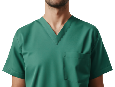 Eco-Friendly Green Nurse Scrub Shirt for Comfort and Style in Healthcare Settings