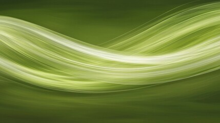 Abstract flowing green background with smooth wavy lines design