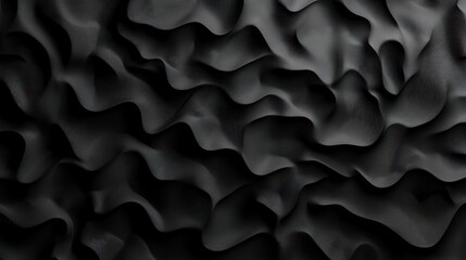 Fototapeta premium Abstract Black Waves: A Study in Monochromatic Texture