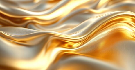 Fototapeta premium Golden and Silver Liquid Abstract Texture