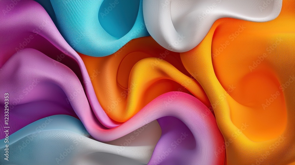 Poster a vibrant abstract design with flowing liquid-like textures