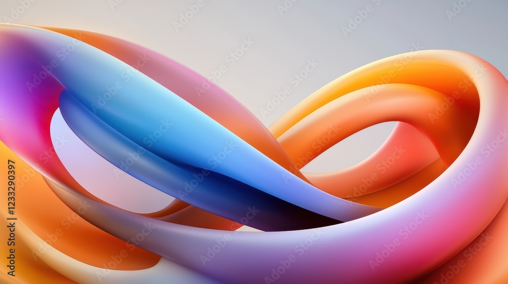 Poster A vibrant abstract image of overlapping colorful circles and gradients