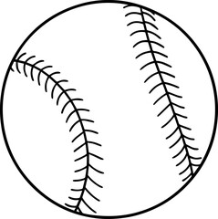 baseball outline vector illustration