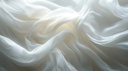 Fototapeta premium Elegant White Draped Fabric: A Textured Masterpiece