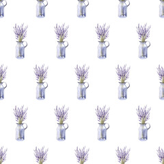 Seamless lavender pattern rustic style. For packaging, stationery, wallpapers, and decorative design projects