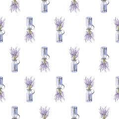 Seamless lavender pattern rustic style. For packaging, stationery, wallpapers, and decorative design projects