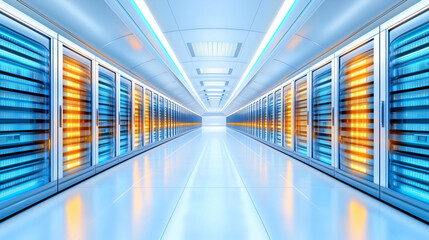 Modern data center showcasing advanced server technology