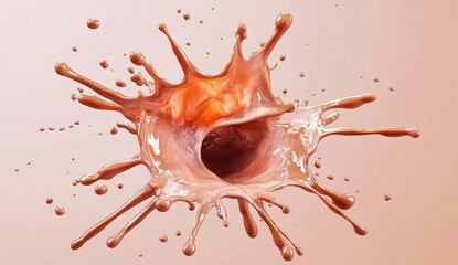 Captivating Liquid Splash Against Soft Pink Background