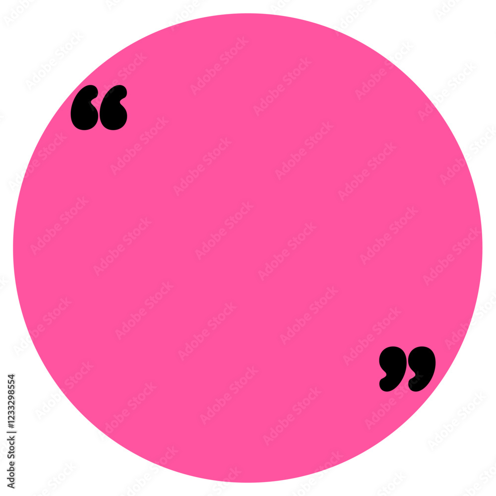 Fototapete circle frame with quotation mark and copy space for text