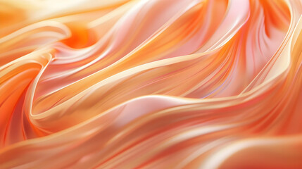 Obraz premium A flowing, soft fabric in warm orange hues, evoking a sense of warmth and tranquility.