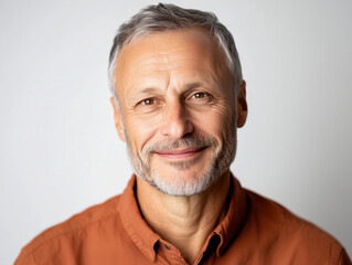 Cheerful Portrait of a Man in a Shirt, Radiating Confidence and Joy