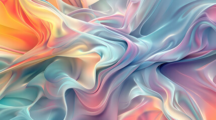 Obraz premium A vibrant, abstract composition of flowing colors and textures creating a dynamic visual experience.