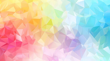 Obraz premium A colorful abstract background featuring a blend of triangular shapes in soft hues.