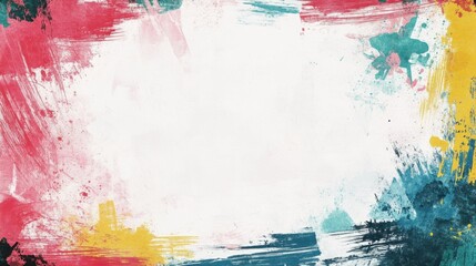 Colorful Abstract Background with Vibrant Brush Strokes and Texture