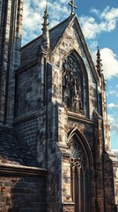 Fototapeta premium Gothic church detail, stonework.