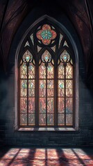 Gothic stained glass window