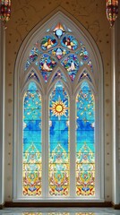 Obraz premium Radiant stained-glass window