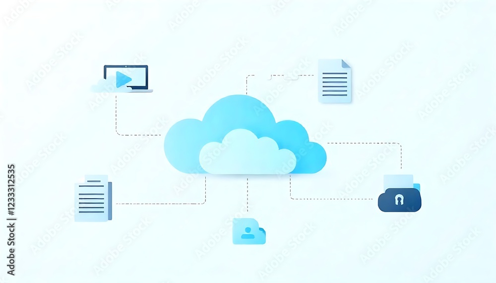 Poster cloud computing network: data storage and access via multiple devices