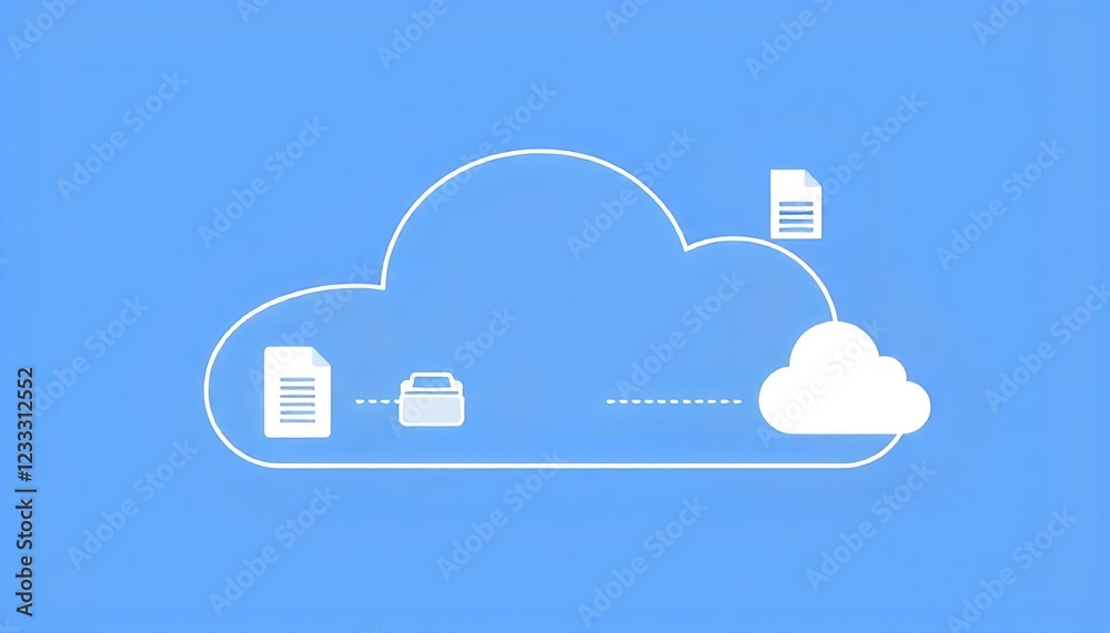 Poster cloud storage system: document transfer and backup process