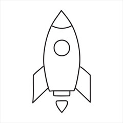  Rocket icon vector art illustration.