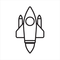  Rocket icon vector art illustration.
