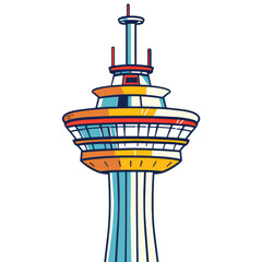 Iconic Tower Design Featuring Observation Deck and Skyline View