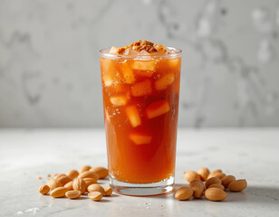 Chilled kumquat tea with ice