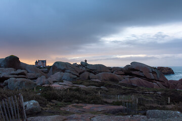 Joli paysage de la c&ocirc;te de granit rose - Ploumanac'h Bretagne France
