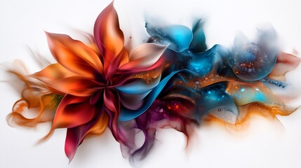 Abstract Floral Symphony: A Kaleidoscope of Colors and Forms