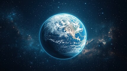 Earth, space, cosmos, galaxy, planet,  blue, nebula, background, environmental, sustainability