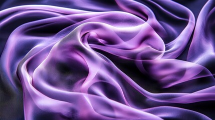Fototapeta premium Ethereal Purple Silk Fabric Flowing in Soft Liquid Motion
