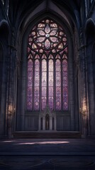 Fototapeta premium Grand cathedral with stained glass