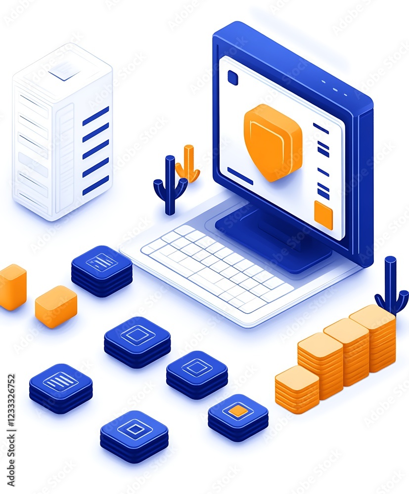 Poster secure data management system with server and application modules