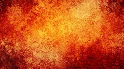 Abstract Grunge Texture with Warm Tones of Orange and Red Colors