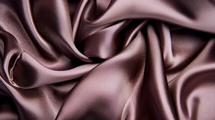 Obraz premium Elegant Silk Fabric Texture in Rich Deep Brown Color Pattern