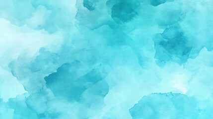 Abstract Azure Watercolor: A captivating abstract background featuring a mesmerizing blend of cool blues, turquoise, and white, evoking a sense of serenity and ethereal beauty.  