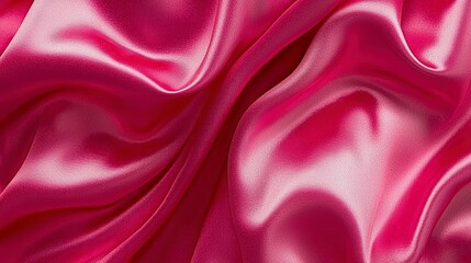 Obraz premium Smooth Pink Satin Fabric with Soft Curves and Elegant Drapery
