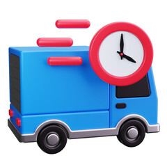 Delivery time 3d render icons