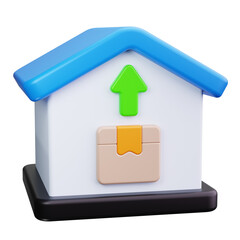 Fototapeta premium Home delivery 3d render icons