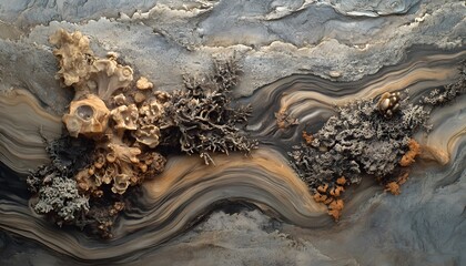 Abstract Coastal Rock Formation Texture Art