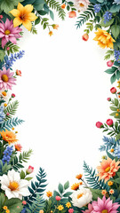 Obraz premium Florals border frame copy space area