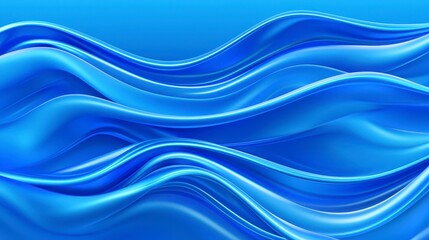 Fototapeta premium Fluid Smooth Waves in Vibrant Blue Tones for Creative Projects