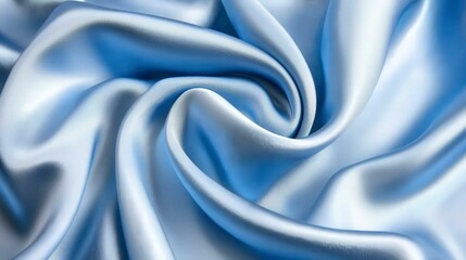Obraz premium Soft Satin Fabric Texture in Light Blue Color for Design Projects