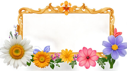 Fototapeta premium frame of flowers