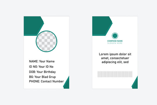 Modern ID card templet design creative corporate business identity card for employ