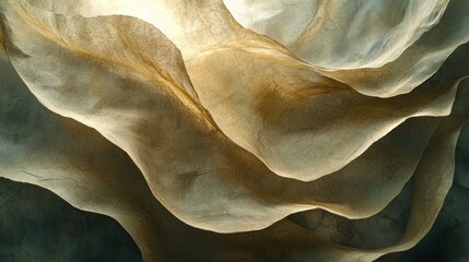 Backlit translucent fabric folds abstract background design texture