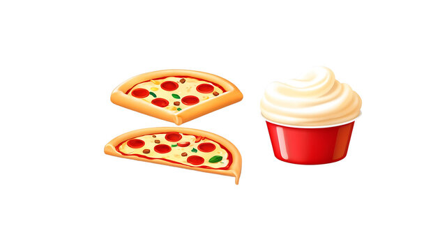 Delicious food and drink options displayed on a clean PNG background, featuring a mix of savory and sweet dishes, ideal for restaurant marketing materials, nutrition-focused visuals, and creative culi
