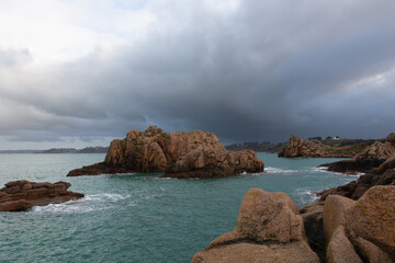 Joli paysage de la côte de granit rose - Ploumanac'h Bretagne France